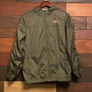 Kappa Military Green, Pink, & Red Windbreaker